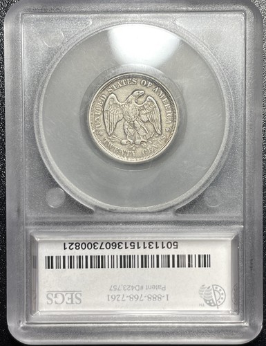 1875-S Twenty Cent Piece 20c Choice VF+ Details Very Fine Cleaned Type Coin - Picture 3 of 4