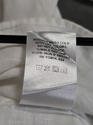 Billy Reid Standard Linen White Button-up Lightweight Short Sleeve Shirt Small - Picture 16 of 16