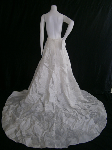 Alexandra Grecco Moonstone Wedding SKIRT ONLY  6 Ivory Silk  Modern & Train - Picture 8 of 13