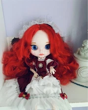 Takara 12" Neo Blythe Nude doll customized dudu lips red hair Joint body gift