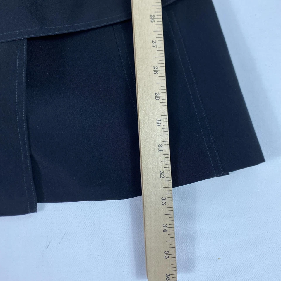 Calvin Klein Trench Coat Womens Medium Black Belted Double Breasted Lined Rain - Image 4 of 4