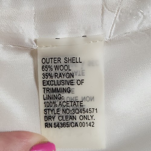 NWT Peter Nygard Women's 16 Wool Blend Embroidered Elegant Jacket Ivory - Picture 9 of 14