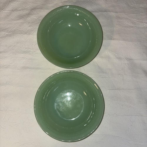 Vintage Fire King Jadite Shell 5” Fruit Bowls Set Of 2 - Bild 2 von 9