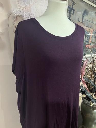 Camiseta Athleta Manga Corta Modal Ciruela Talla 2X - Imagen 2 de 7