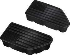 2PCS Bed Rail Stake Pocket Covers for GMC Chevy Silverado Sierra Bright Black