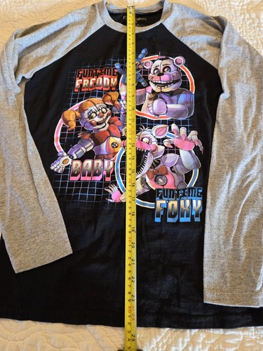 Five Nights At Freddy's Jungen Langarm T-Shirt Rahlan Baseball Größe L Fr Shp - Bild 4 von 6