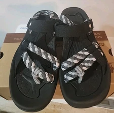 Camel Crown Women's black gray Arch Support Hiking Sandals sz 10