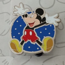 Mickey Mouse Jumping Monogram International Blue Circle Disney Pin 157334