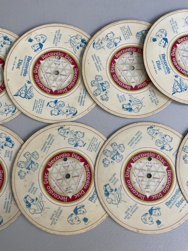 10 Vintage Recordio Discs - Wilcox-Gay - Pot Luck On Titles - 1 Appears Empty - Picture 3 of 8