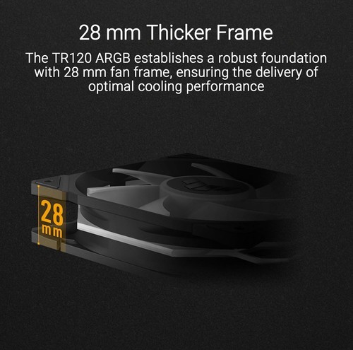 ASUS TUF Gaming TR120 ARGB Reverse Fan - Black - Triple Pack Higher Cooling - 第 4/6 張圖片