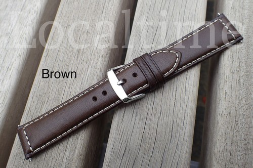 CLEARANCE 'Sorrento' Premium Calf Leather Watch Strap 18-28mm 7 Colours & X-Long - Picture 36 of 52