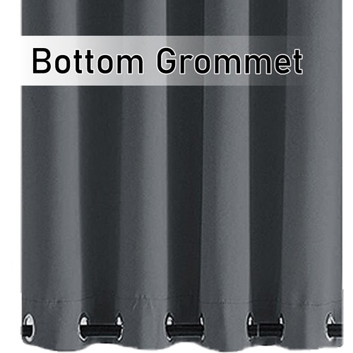 Outdoor Verdunkelungsvorhänge Paar 52” x 84”/94”/108” GRAU Wasserdicht Set - Bild 7 von 15