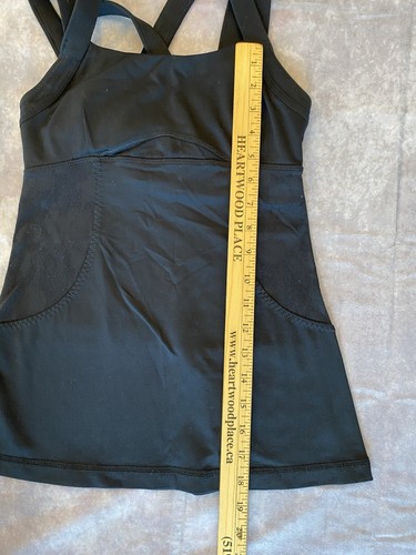 Lululemon Chaturanga Luxtreme Double Strap Tank Top in concord Black size 6 - Picture 3 of 6