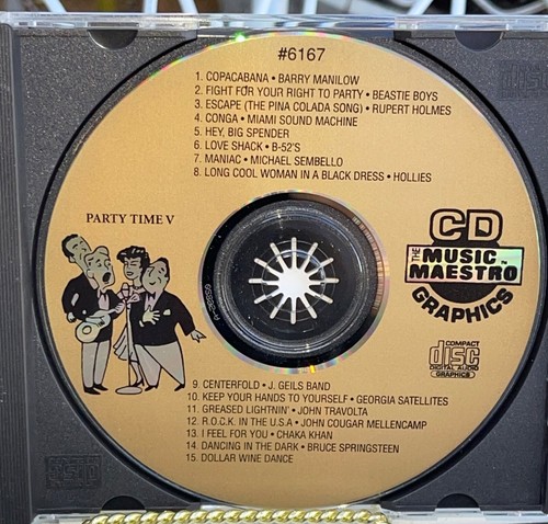Vintage 1995 The Music Maestro Karaoke CD+Graphics #6167 ~ Party Time V ~ - Picture 1 of 5