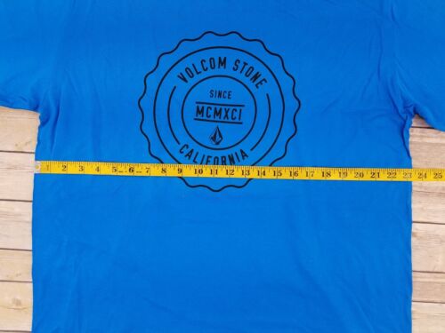 VOLCOM T-shirt Mens Size XL Blue Stone California Short Sleeves Graphic NEW B11 - Picture 6 of 9