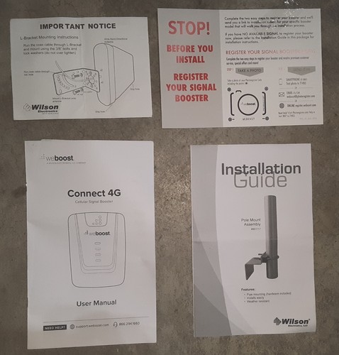 Wilson 470103 weBoost Connect Wireless 4G Cell Phone Signal Extender Booster Kit - Photo 19 sur 24