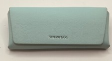 Authentic Tiffany Eyeglass Glasses Sunglass Leather Robin Blue Case  Lens Cloth
