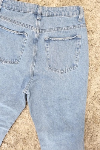 Simply Society Denim Jeans in Light Blue Wash w Denim Patches & Tears Sz 7/28 - Picture 9 of 16