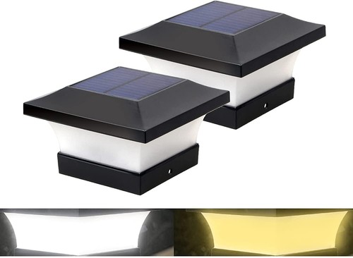 1/2/4Pack Solar Post Light Fence/Deck/Patio Cap Cold/Warm White High Bright LED - Picture 15 of 16