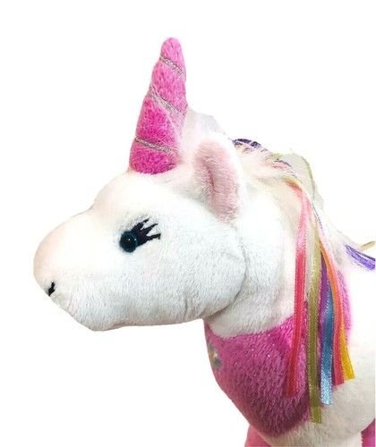 Ganz Webkinz Ribbon Unicorn Plush Stuffed Animal NO CODE White Pink Toy - Picture 2 of 10