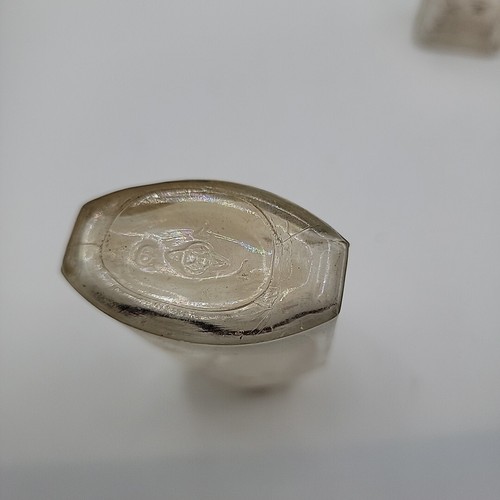 3 alte klare Bergungsglasflaschen Schuhcreme Watkins  - Bild 4 von 13