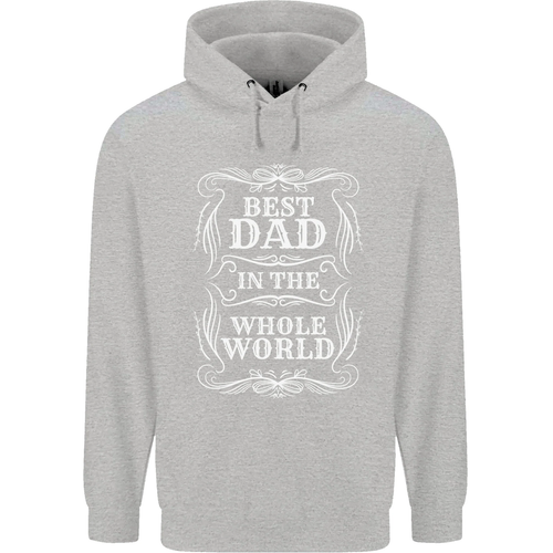 Best Dad in the Word Fathers Day Childrens Kids Hoodie - Picture 47 of 74