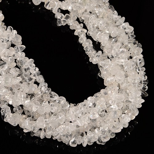 Natürliche Klar Quarz Unregelmäßig Nugget Chips Perlen Größe 7-8 mm 34 Zoll Strang - Bild 2 von 2