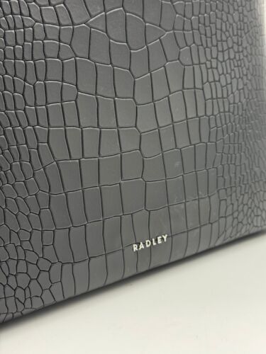 RADLEY Liverpool Street Icon Bolso Bandolera Cuero Cocodrilo + Bolso Antipolvo -NEGRO - Imagen 4 de 14