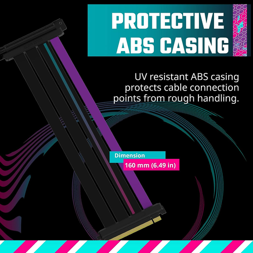 Masteraccessory Vertical GPU Card Holder Kit V3 Black, Premium Riser Cable PCI-E - Afbeelding 8 van 12