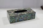 6"x10'' Green Mother of Pearl Tissue Box Mosaic Inlay Restaurant Decor Arts Gift