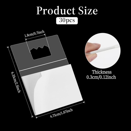 30 Stück selbstklebende Bilderaufhänger Kunststoff Sägezahn Aufhänger weiß - Bild 3 von 3