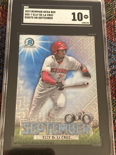 ELLY DE LA CRUZ RC 2023 Bowman Mega Box Chrome Sights On September Mojo SGC 10 - Picture 1 of 1