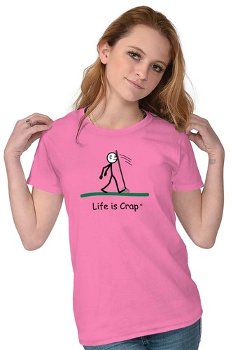 Life Is Crap Bad Luck Landscaper Gardener Womens Top Junior Graphic Tee - 第 6/11 張圖片