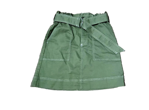 Free Assembly Womens Skirt Size XS Paperbag Mini High Rise Elastic Waist A-Line