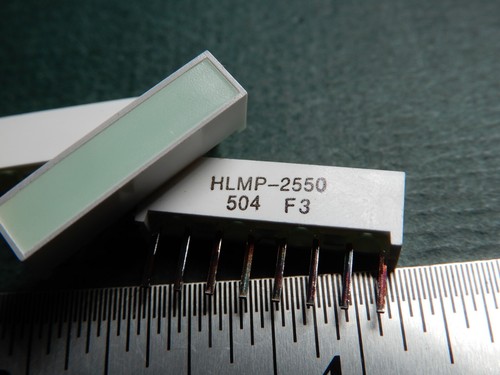 Broadcom HLMP-2550 Green Bar Four LED Lights PCB Mount Qty 20 NOS - Picture 2 of 4