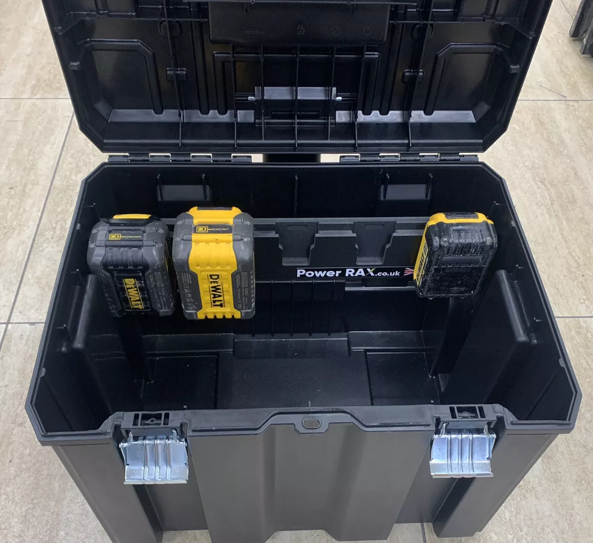 PowerRax Battery Rack for DeWalt TStak 1.0 ROLLING BOX Battery