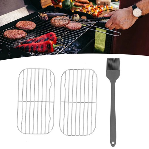 2pcs Barbeque Wire Mesh Net Grill Grid Stainless Steel Wearproof Portable Grill - Picture 7 of 12