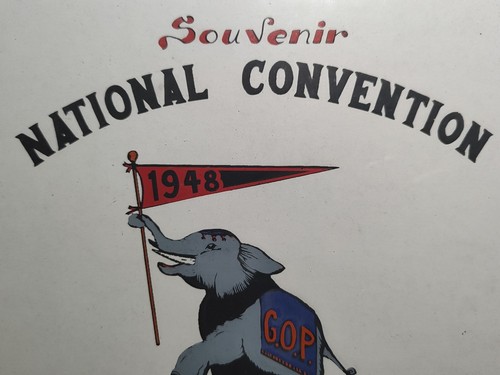 THOMAS DEWEY WARREN GOP REPUBLICAN Convention RNC 1948 CAMPAIGN souvenir POSTER - Picture 2 of 4