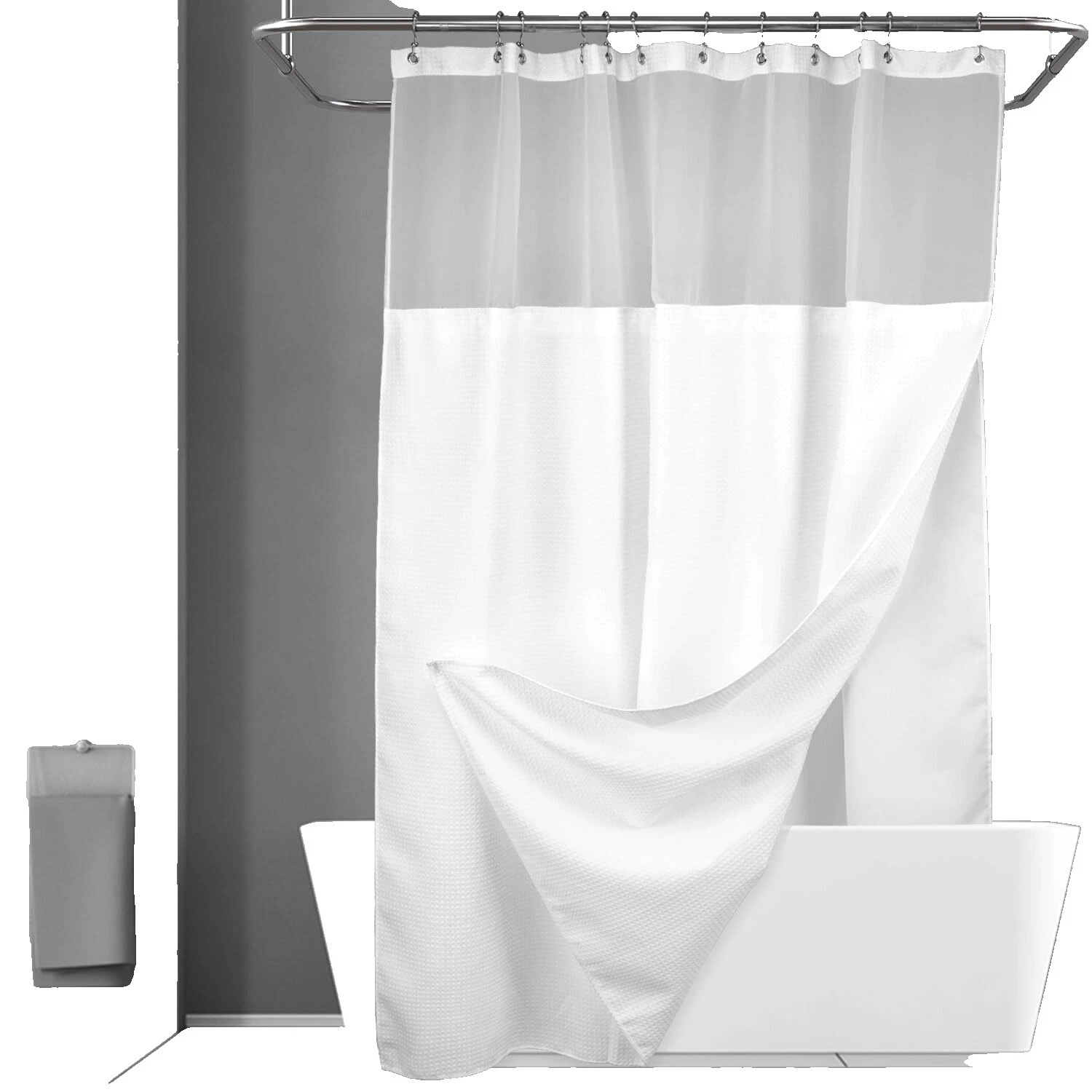 Cortinas de Ducha Blanca de nylon