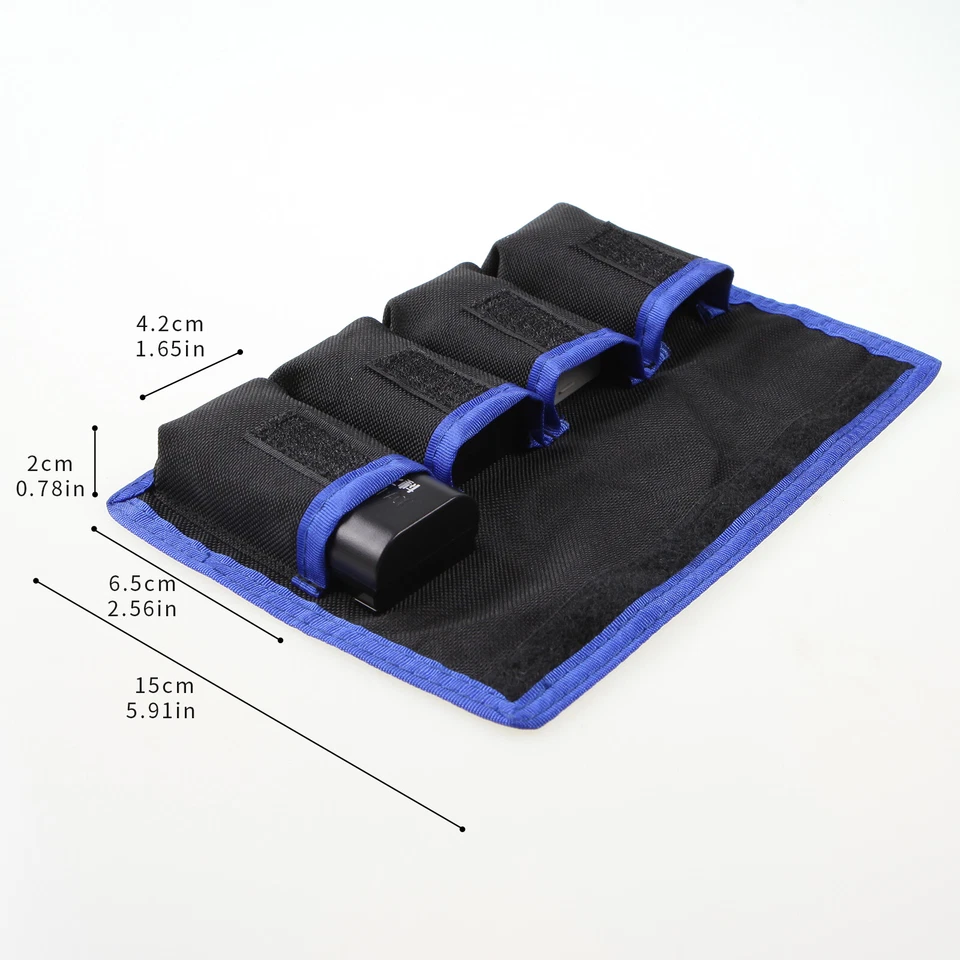 Estuche de batería de cámara 2 piezas bolsa para Canon Nikon LP-E6 LPE8 NP-FW50 EN-EL14 AA Foto 2 de 4