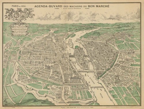 Póster - Reproducción impresa de mapa pictórico vintage de París Francia (1890), 4 tamaños - Imagen 2 de 21