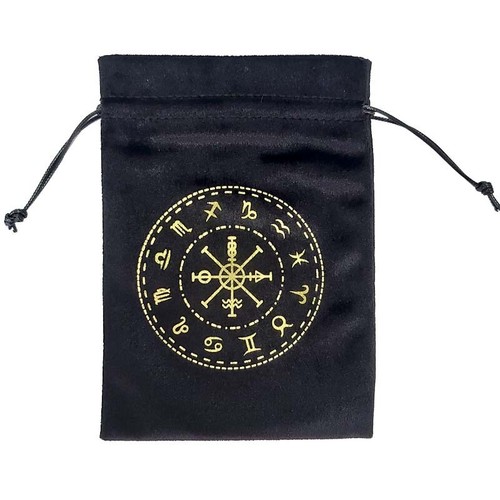 Tarot Card Storage Bag 7"x5" Velvet Drawstring Board Game Jewelry Pouch - Imagen 11 de 29