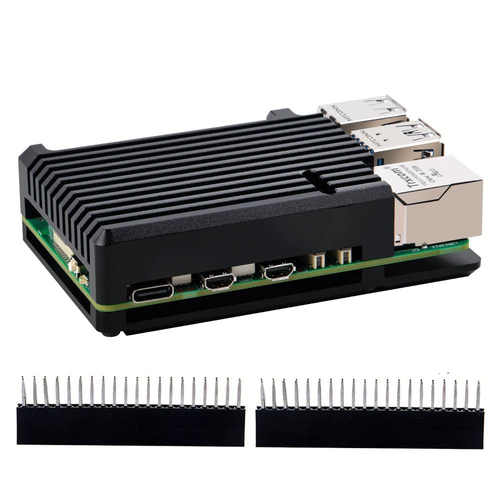 Aluminum Heatsink Case for Raspberry Pi 5, Aluminum Alloy Armor Case, Passive Co - Picture 10 of 12