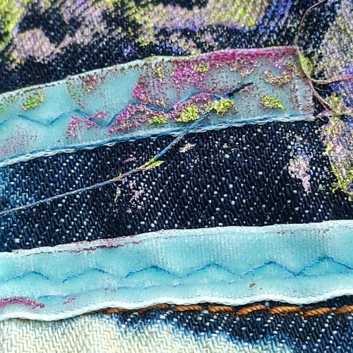 VIVIENNE WESTWOOD "DRUNKEN" CROPPED JEANS 30 x 20 CUSTOMISED PRINT PAINTED - Picture 7 of 24