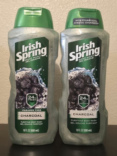 2er-Set - Irish Spring Charcoal Purifying Body Wash 24 Stunden frisch 18 Oz. - Bild 1 von 2