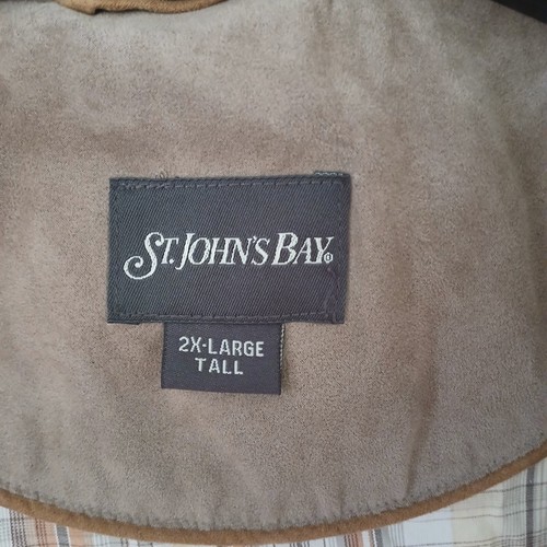 St. Johns Bay Jacket 2X Large Men's Tall Faux Suede lightweight Inside Pockets - Picture 13 of 18