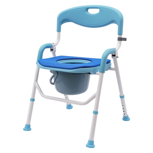 Tragbarer klappbarer Duschstuhl Töpfchen Duschsitz Bad Sicherheitssitz für ältere Menschen - Bild 6 von 12