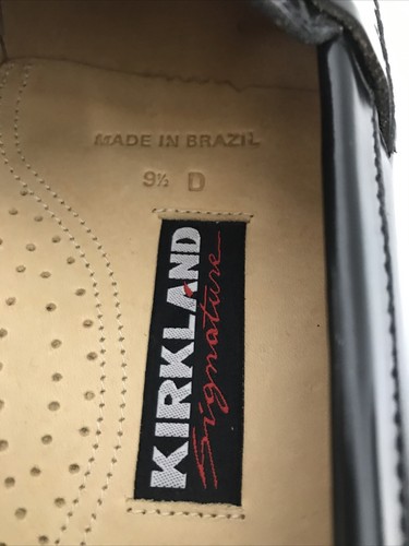Signature Kirkland schwarz Lack Leder Quaste elegante Halbschuhe Herren Größe 9,5 D - Bild 6 von 11