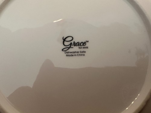 Set of (4) - Grace Teaware - White with Gold Dots and Trim - 8" Salad Plates - Picture 5 of 5