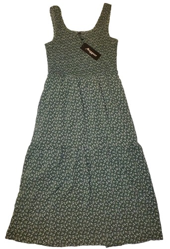 Maggeer Tank Top Dress Women's Size MEDIUM Green Floral Summer Print - Picture 4 of 15
